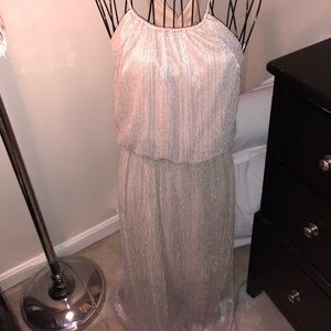 Cream and gold long dress